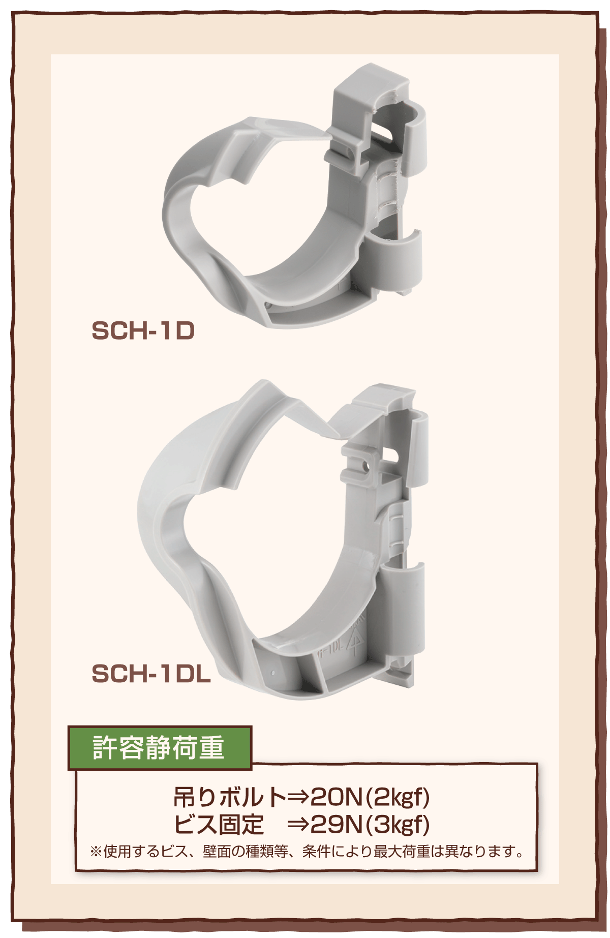SCH-1(L)D｜天井・壁面へのケーブル先行配線、吊りボルト等の取り付け