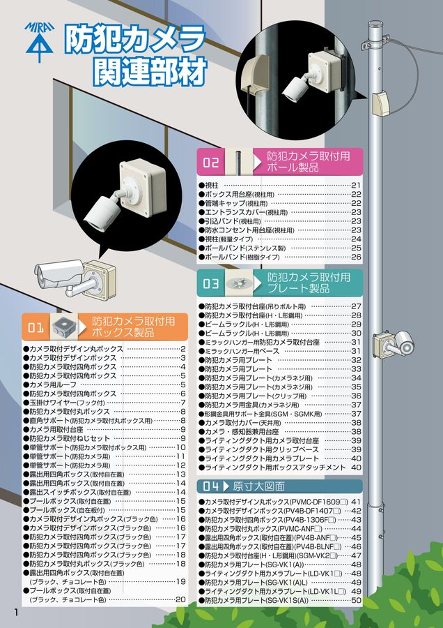 防犯カメラ関連部材パンフレット Vol.8