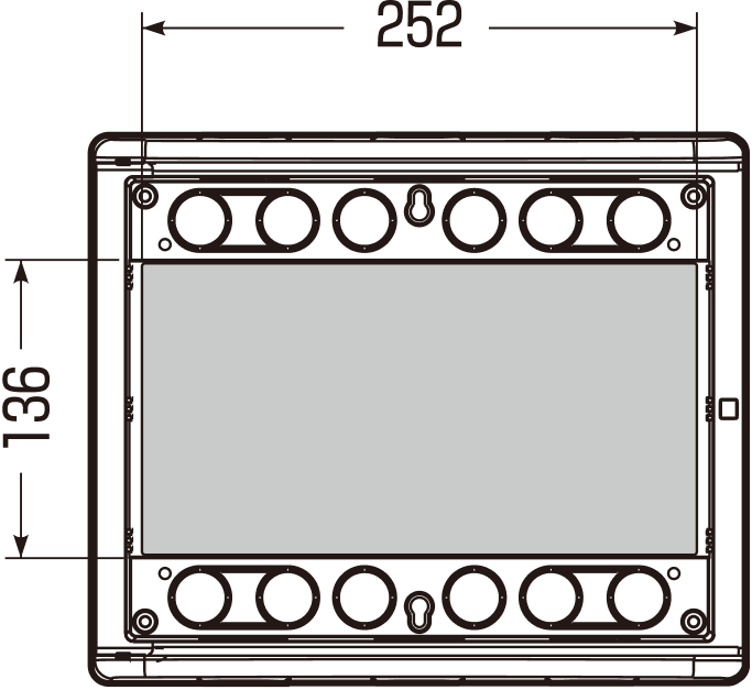 情報ウオルボックス（ヨコ型）（透明カバー含む）