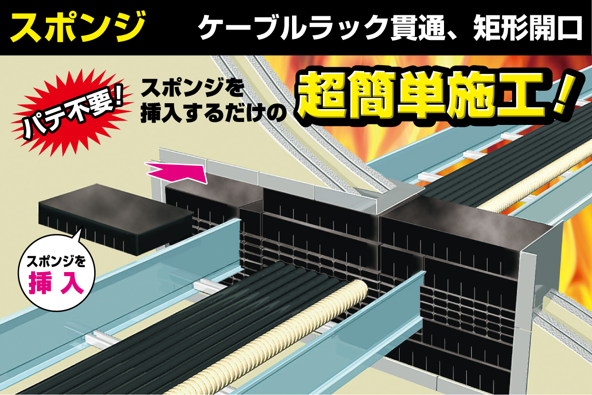 スポンジ施工イメージ